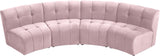 Limitless Velvet / Engineered Wood / Foam Contemporary Pink Velvet 4pc. Modular Sectional - 123" W x 45" D x 31" H