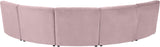 Limitless Velvet / Engineered Wood / Foam Contemporary Pink Velvet 5pc. Modular Sectional - 145" W x 55" D x 31" H