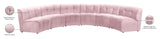 Limitless Velvet / Engineered Wood / Foam Contemporary Pink Velvet 6pc. Modular Sectional - 161" W x 63" D x 31" H