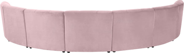 Limitless Velvet / Engineered Wood / Foam Contemporary Pink Velvet 7pc. Modular Sectional - 170" W x 76" D x 31" H