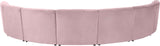 Limitless Velvet / Engineered Wood / Foam Contemporary Pink Velvet 7pc. Modular Sectional - 170" W x 76" D x 31" H