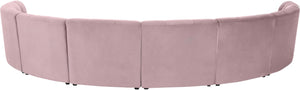 Limitless Velvet / Engineered Wood / Foam Contemporary Pink Velvet 8pc. Modular Sectional - 173" W x 86" D x 31" H