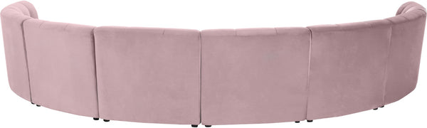Limitless Velvet / Engineered Wood / Foam Contemporary Pink Velvet 8pc. Modular Sectional - 173" W x 86" D x 31" H