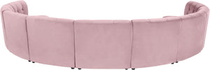 Limitless Velvet / Engineered Wood / Foam Contemporary Pink Velvet 9pc. Modular Sectional - 173" W x 102" D x 31" H