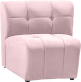 Limitless Velvet / Engineered Wood / Foam Contemporary Pink Velvet Modular Chair - 33" W x 31" D x 31" H