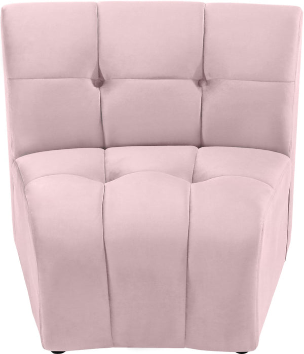 Limitless Velvet / Engineered Wood / Foam Contemporary Pink Velvet Modular Chair - 33" W x 31" D x 31" H