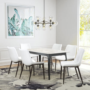 Zuo Modern Magnus 100% Polyurethane, Plywood, Steel Modern Commercial Grade Dining Chair Set - Set of 2 White, Walnut 100% Polyurethane, Plywood, Steel