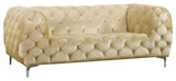 Mercer Velvet Contemporary Loveseat