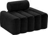 Melody Velvet / Engineered Wood / Foam Contemporary Black Velvet Chair - 41.5" W x 32.5" D x 28" H