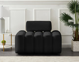 Melody Velvet / Engineered Wood / Foam Contemporary Black Velvet Chair - 41.5" W x 32.5" D x 28" H