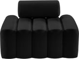 Melody Velvet / Engineered Wood / Foam Contemporary Black Velvet Chair - 41.5" W x 32.5" D x 28" H