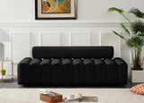 Melody Velvet / Engineered Wood / Foam Contemporary Black Velvet Sofa - 83.5" W x 32.5" D x 28" H