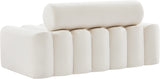 Melody Velvet / Engineered Wood / Foam Contemporary Cream Velvet Loveseat - 58" W x 32.5" D x 28" H