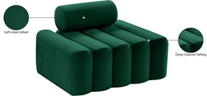 Melody Velvet / Engineered Wood / Foam Contemporary Green Velvet Chair - 41.5" W x 32.5" D x 28" H