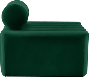 Melody Velvet / Engineered Wood / Foam Contemporary Green Velvet Chair - 41.5" W x 32.5" D x 28" H