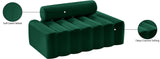 Melody Velvet / Engineered Wood / Foam Contemporary Green Velvet Loveseat - 58" W x 32.5" D x 28" H