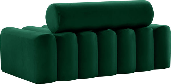 Melody Velvet / Engineered Wood / Foam Contemporary Green Velvet Loveseat - 58" W x 32.5" D x 28" H