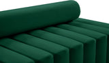 Melody Velvet / Engineered Wood / Foam Contemporary Green Velvet Loveseat - 58" W x 32.5" D x 28" H