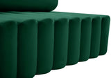 Melody Velvet / Engineered Wood / Foam Contemporary Green Velvet Loveseat - 58" W x 32.5" D x 28" H