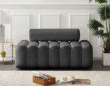 Melody Velvet / Engineered Wood / Foam Contemporary Grey Velvet Loveseat - 58" W x 32.5" D x 28" H