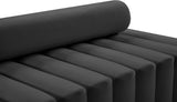 Melody Velvet / Engineered Wood / Foam Contemporary Grey Velvet Sofa - 83.5" W x 32.5" D x 28" H