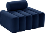 Melody Velvet / Engineered Wood / Foam Contemporary Navy Velvet Chair - 41.5" W x 32.5" D x 28" H