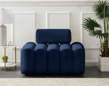 Melody Velvet / Engineered Wood / Foam Contemporary Navy Velvet Chair - 41.5" W x 32.5" D x 28" H