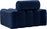 Melody Velvet / Engineered Wood / Foam Contemporary Navy Velvet Chair - 41.5" W x 32.5" D x 28" H