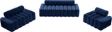 Melody Velvet / Engineered Wood / Foam Contemporary Navy Velvet Loveseat - 58" W x 32.5" D x 28" H