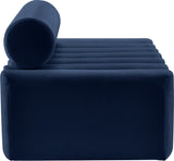 Melody Velvet / Engineered Wood / Foam Contemporary Navy Velvet Loveseat - 58" W x 32.5" D x 28" H