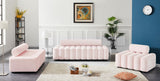 Melody Velvet / Engineered Wood / Foam Contemporary Pink Velvet Loveseat - 58" W x 32.5" D x 28" H