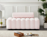 Melody Velvet / Engineered Wood / Foam Contemporary Pink Velvet Loveseat - 58" W x 32.5" D x 28" H