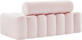 Melody Velvet / Engineered Wood / Foam Contemporary Pink Velvet Loveseat - 58" W x 32.5" D x 28" H