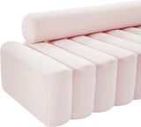 Melody Velvet / Engineered Wood / Foam Contemporary Pink Velvet Loveseat - 58" W x 32.5" D x 28" H