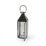  Kestrel 22" Modern Stainless Steel Lantern, Black
