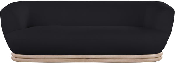 Kipton Boucle Fabric / Rubberwood / Engineered Wood / Foam Mid-Century Modern Black Boucle Fabric Sofa - 89.5" W x 39" D x 28.5" H