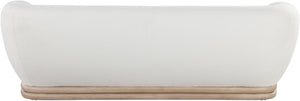 Kipton Boucle Fabric / Rubberwood / Engineered Wood / Foam Mid-Century Modern Cream Boucle Fabric Sofa - 89.5" W x 39" D x 28.5" H