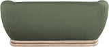 Kipton Boucle Fabric / Rubberwood / Engineered Wood / Foam Mid-Century Modern Green Boucle Fabric Loveseat - 70" W x 37.5" D x 28.5" H