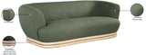 Kipton Boucle Fabric / Rubberwood / Engineered Wood / Foam Mid-Century Modern Green Boucle Fabric Sofa - 89.5" W x 39" D x 28.5" H