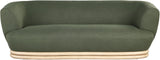 Kipton Boucle Fabric / Rubberwood / Engineered Wood / Foam Mid-Century Modern Green Boucle Fabric Sofa - 89.5" W x 39" D x 28.5" H