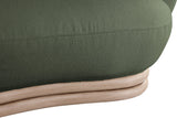 Kipton Boucle Fabric / Rubberwood / Engineered Wood / Foam Mid-Century Modern Green Boucle Fabric Sofa - 89.5" W x 39" D x 28.5" H