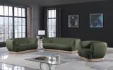 Kipton Boucle Fabric / Rubberwood / Engineered Wood / Foam Mid-Century Modern Green Boucle Fabric Sofa - 89.5" W x 39" D x 28.5" H