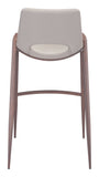 English Elm EE2703 100% Polyurethane, Plywood, Steel Modern Commercial Grade Bar Chair Set - Set of 2 Beige, Walnut 100% Polyurethane, Plywood, Steel