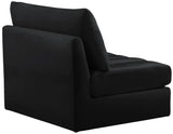 Jacob Velvet / Engineered Wood / Foam Contemporary Black Velvet Armless - 37" W x 34" D x 32" H