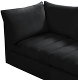 Jacob Velvet / Engineered Wood / Foam Contemporary Black Velvet Modular Sofa - 103" W x 34" D x 32" H