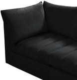 Jacob Velvet / Engineered Wood / Foam Contemporary Black Velvet Modular Sofa - 66" W x 34" D x 32" H