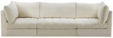 Jacob Velvet / Engineered Wood / Foam Contemporary Cream Velvet Modular Sofa - 103" W x 34" D x 32" H