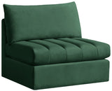 Jacob Velvet / Engineered Wood / Foam Contemporary Green Velvet Armless - 37" W x 34" D x 32" H