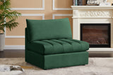 Jacob Velvet / Engineered Wood / Foam Contemporary Green Velvet Armless - 37" W x 34" D x 32" H