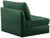 Jacob Velvet / Engineered Wood / Foam Contemporary Green Velvet Armless - 37" W x 34" D x 32" H